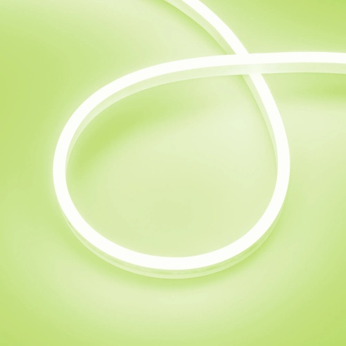 Лента светодиодная герметичная AURORA-PS-A120-12x6mm 24V Lemon (10 W/m, IP65, 2835, 5m) (Arlight, Силикон)