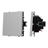Механизм выключателя одноклавишный проходной SWT-NOBE-MKP1-SFPL-IS (230V, 10A) (Arlight, Никель)