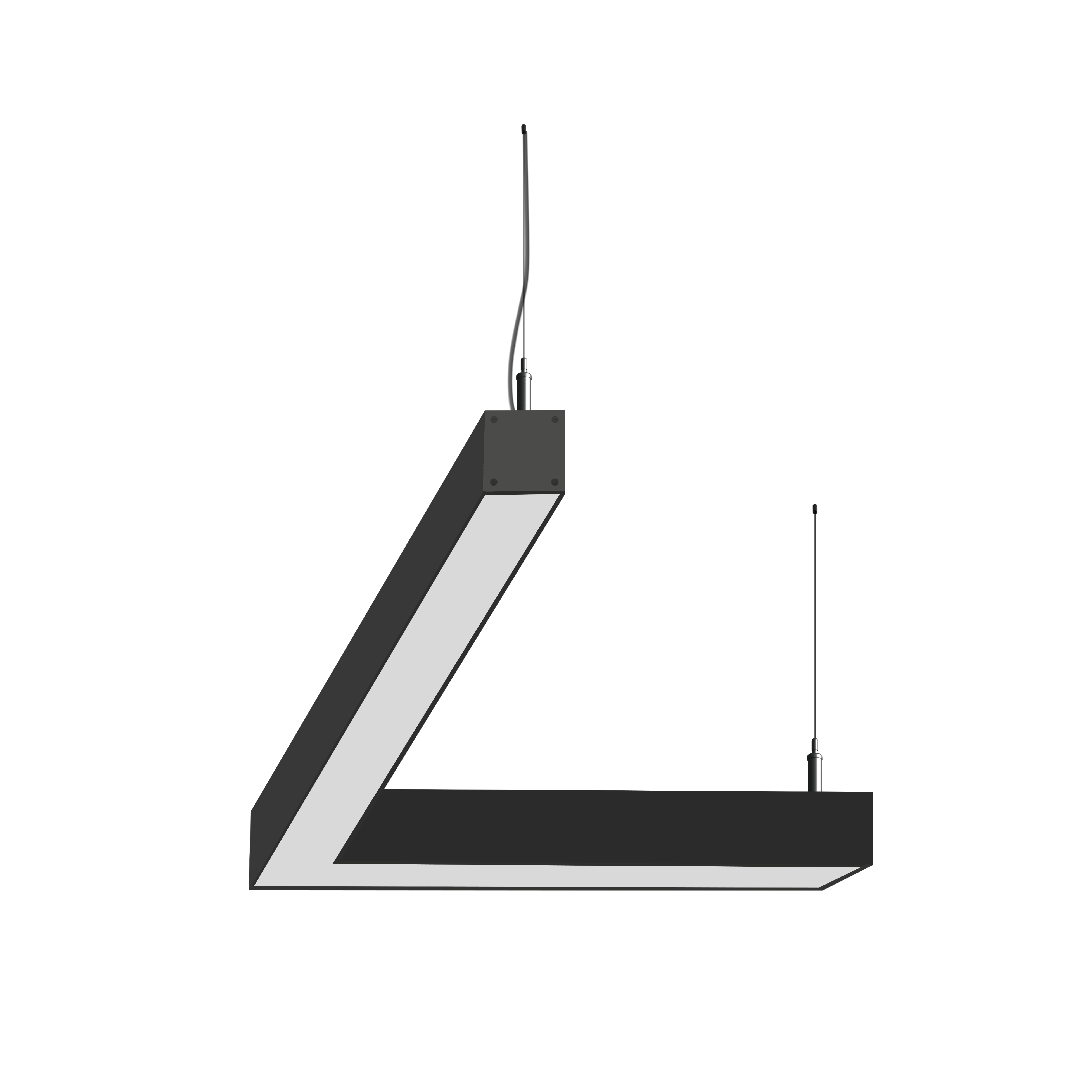 Светодиодный фигурный светильник MS-CORN L-образный 45гр. 1000х1000mm 80W 3000/4000/6000K