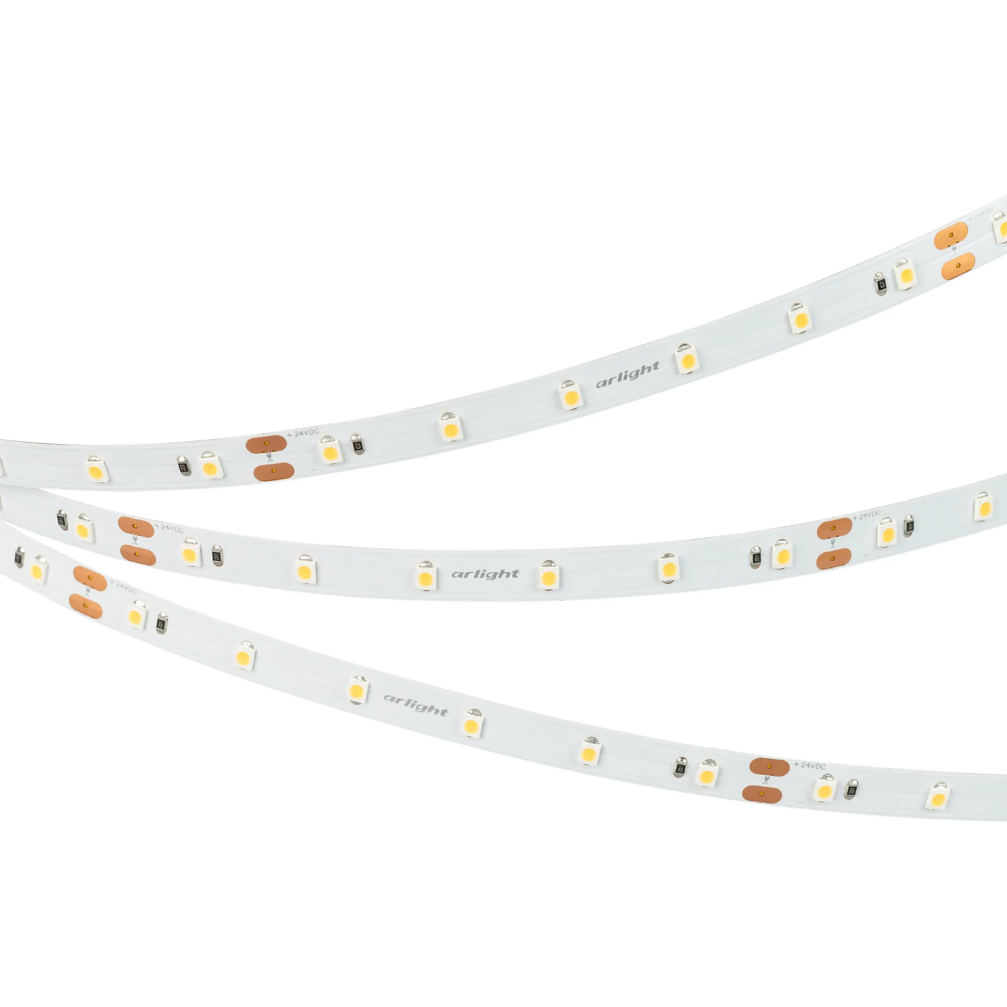 Лента светодиодная NT-A60-8mm 24V Warm3500 (4.8 W/m, IP20, 3528, 5m) (Arlight, Открытый)