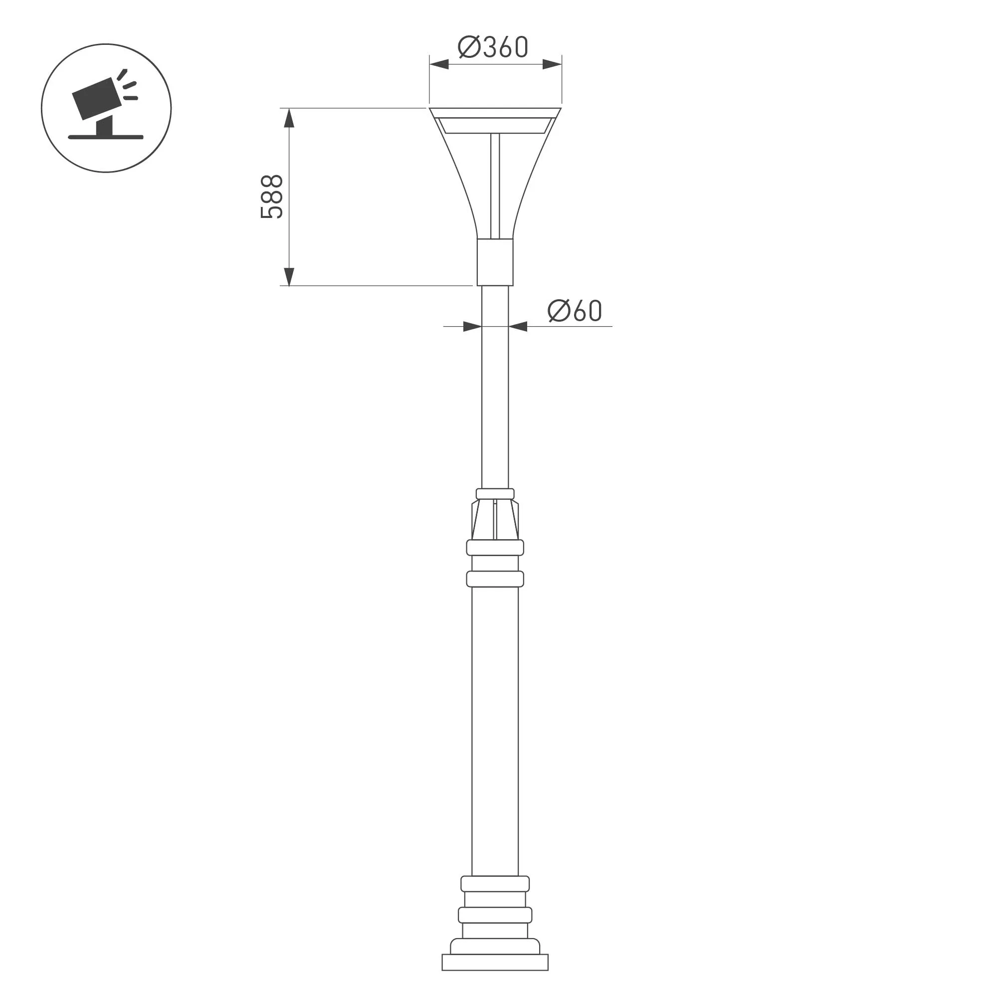 Светильник OXOR-LUMME-BUE-C- 360x588-50W Day4000 (BK, 120 deg, 230V) IP65 (Arlight, IP65 Металл, 3 года)